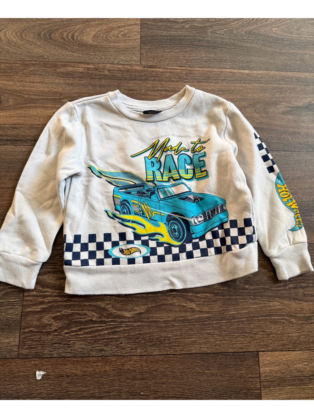 Kids White 'Made to Race' Graphic Sweatshirt